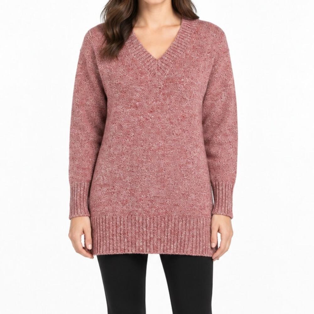 Athleta Vital V-Neck Tunic Sweater Wool Cashmere Small